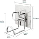 thumbnail image 4 of ® Paquete de 2 ganchos adhesivos de acero inoxidable, ganchos de pared resistentes, ultra resistentes e impermeables, para batas, abrigos, toallas, bolsos, hogar, cocina y baño., 4 of 7