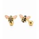 thumbnail image 1 of Aros Abeja Dorados baño de oro esmaltados Niña Mujer, 1 of 3