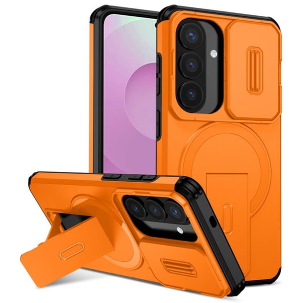 Funda para Samsung Galaxy S26+ 5G 6.7" con Soporte Plegable Invisible, Carga Inalámbrica Magnética MagSafe, Carcasa Deslizante para Cámara, a Prueba de Golpes y Caídas, Funda Protectora Resistente, N