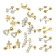 thumbnail image 4 of de aretes de 24 piezas de a , parte trasera plana, Zirconia cúbica, regalos, hipoalergénico, pequeño para mujeres , ORO, 4 of 5