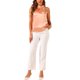 thumbnail image 2 of INSPIRE CHIC Blusas de Trabajo Sólidas sin Mangas para Mujer con Lazo en el Cuello de Satén S Naranja Rosa, 2 of 6