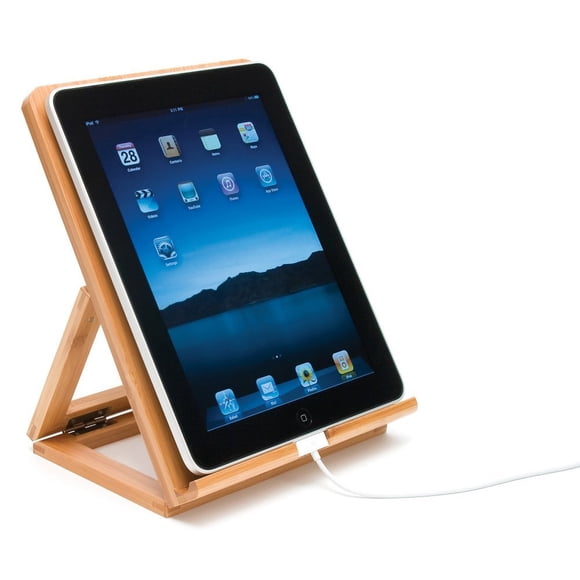 Soporte plegable Lipper International 1886 de madera de bambú para iPad