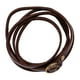 thumbnail image 2 of Pulsera unisex larga cuero liso marrón ajustable, 2 of 6