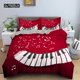 thumbnail image 1 of x971 Bed SheetsPiano Duvet Cover Set Polyester Rotating Musical Notes Bedding Set for Girls Retro Music Theme Black and White Stave Quilt Cover 3-Piece Bedding Set (1 Duvet Cover + 2 Pillow Shams) nj9, 1 of 5