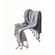 thumbnail image 1 of Manta Con Flecos De Soga Trenzados Chenille Color Gris, 1 of 4