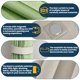 thumbnail image 5 of Cortina AJAZZ blackout de acordeón 110 cm × 200 cm – Verde, 5 of 9