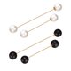 thumbnail image 1 of Broches Chuangdi 4 piezas blanco y negro con perla sintética, 1 of 7