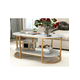thumbnail image 4 of Mesa de Centro Elegance estilo marmol White and Gold, 4 of 6