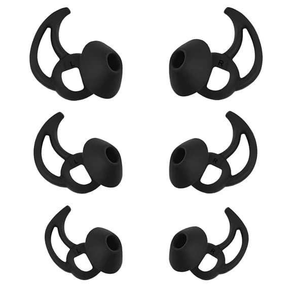 Puntas de silicona WKYMY para Bose S/M/L – 3 pares, negras