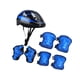 thumbnail image 3 of 7 piezas/juego de casco de bicicleta para niños, casco de patinaje sobre ruedas, rodilleras, coderas y muñequeras, casco de patineta para adolescentes Azul, 3 of 5