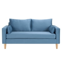 Bodevir - Sofa Sky 3C Felpa 05 Azul Petroleo