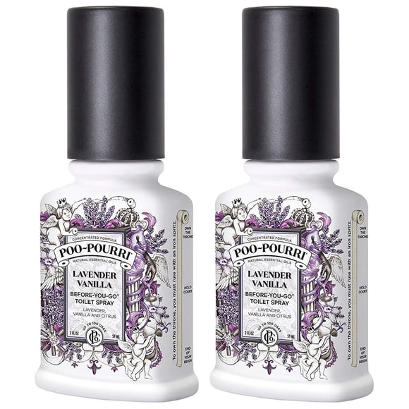 Spray de baño PooPourri Before You Go, lavanda y vainilla, 60 ml, x2