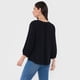 thumbnail image 2 of Blusa Mujer Botones Macramé Negro Corona, 2 of 5
