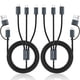 thumbnail image 1 of Cable de carga múltiple SEIPOG 5 en 1 USB C/A trenzado de nylon de 4 pies, 1 of 7