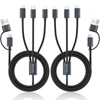 Cable De Carga Múltiple Seipog 5 En 1 Usb C/A Trenzado De Nylon De 4 Pies