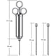 thumbnail image 4 of Kit inyector de carne de acero inoxidable 304 de alta resistencia con barril de gran capacidad de 60 ml con 3 agujas de adobo comerciales, 4 of 8