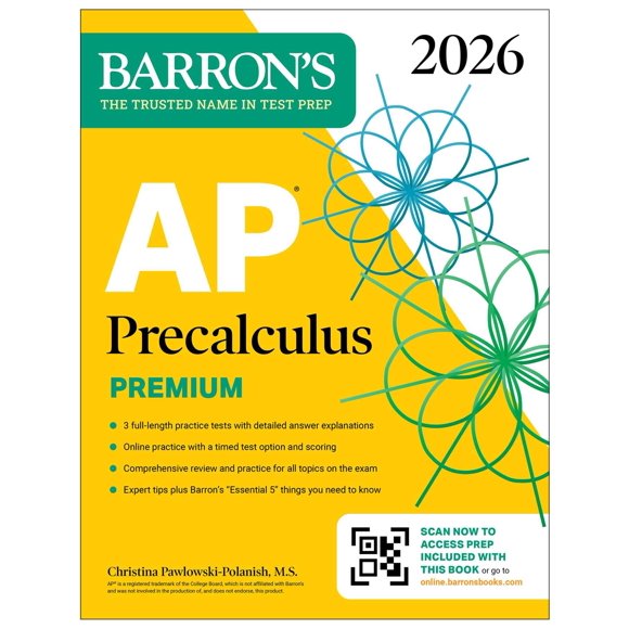 Libro Barrons AP Precalculus Premium 2026 – Pruebas de Preparación