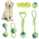 thumbnail image 1 of Juguete interactivo para perros, cuerda para masticar, pelota, juego de juguetes 100 % algodón natural, lavable, duradero, para perros pequeños, medianos y cachorros, entrenamiento, juego de limpieza, 1 of 7