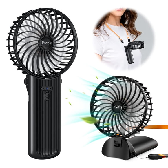 Ventilador de mano Psecici Mini Portable de 4 velocidades Level Pink