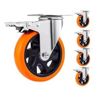 Genérico - Packx4 Ruedas Giratorias Ruedas Industriales Con Frenos
