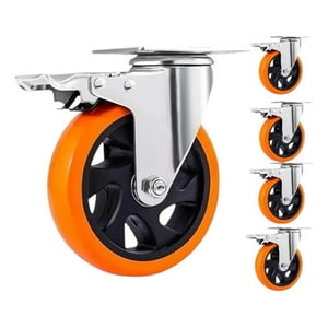 Genérico - Packx4 Ruedas Giratorias Ruedas Industriales Con Frenos
