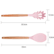 thumbnail image 2 of Juego de utensilios de cocina de 2 piezas, de madera, fáciles de limpiar, antiadherentes, color rosa, 2 of 5