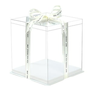 Genérico - Cajas Expositoras De Plástico Transparente Aptas Para Uso Alimentario De 25,4 X 25,4 X 24 Cm