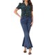 thumbnail image 2 of INSPIRE CHIC Blusas de Cuello en V para Mujer Elegante Casual con Estampado de Cerezas y Solapa con Muesca Verano Manga Corta M Verde Oscuro, 2 of 6