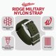 thumbnail image 3 of WatchGecko Correa de Reloj Ridge de Nylon Verde 21 mm, 3 of 9