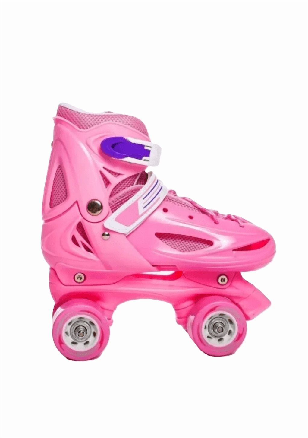 Genérico - Patines Rollers Niña Más Protectores Y Casco Talla M 30-33, Rosado