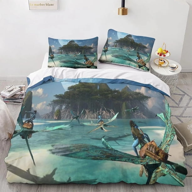 Cartoon Print Avatar 2 Bedding Set 3D Print Duvet Cover Pillowcase Queen & King The Way of Water Printed Bed Sets Bed Sheets