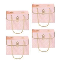 Bothyi - 4 Piezas De Cajas De Ramo, Bolsa De Papel De Regalo Para Arreglos De Cumpleaños, Regalos, Color Rosa