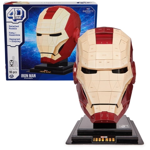 4D Build - Kit De Maquetas De Rompecabezas 3D De Marvel Iron Man Con Soporte, Construcción En 4D, 96 Unidades
