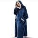 thumbnail image 1 of 1pc Flannel Blanket With Sleeves, Winter Hoodies Sweatshirt, Women Men Pullover Fleece Giant TV Blanket, 1 of 3