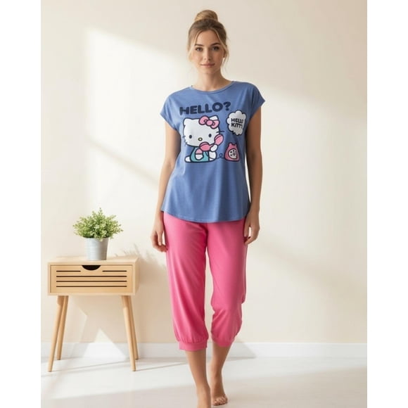 Pijama Mujer Hello Kitty azul S