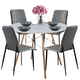 thumbnail image 1 of Juego de comedor redondo 80 cm para 4 personas Capitone Gris, 1 of 2