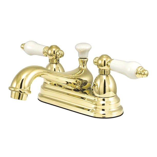 Grifo de lavabo Kingston Brass Restoration, juego central de 4 pulgadas