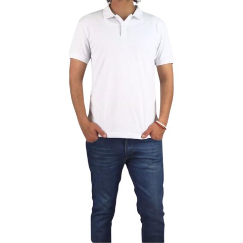 Likeshop - Polera Piqué Hombre Textura Suave Botones 001