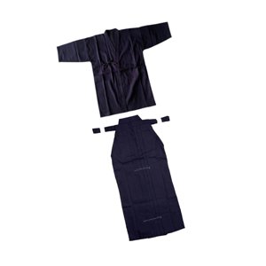 Ioensy - Conjunto De Uniforme De Kendo, Hakama De Kendo, Ninjas Transpirables, Judo, Kimono Japonés, Hakama, 175 Cm, Azul Y Azul