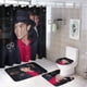 thumbnail image 1 of MICHAEL JACKSON-theme 4-Piece Shower Curtain Set with Rugs, Waterproof Bathroom Decor Set Includes Bath Mat, U-Shaped Rug, Toilet Lid Cover and Curtain with Hooks, 1 of 6