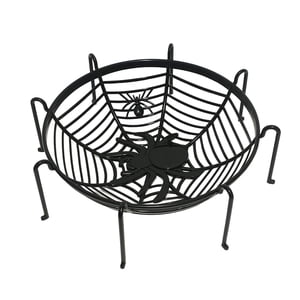 Magideal - Cuenco De Dulces De Halloween, Frutero De Halloween, Artículos Diversos, Telaraña De Halloween, Cesta De Frutas Para Mesa De Café, Comedor, Decoración Negro