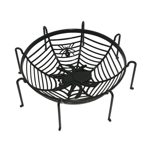 Magideal - Cuenco De Dulces De Halloween, Frutero De Halloween, Artículos Diversos, Telaraña De Halloween, Cesta De Frutas Para Mesa De Café, Comedor, Decoración Negro