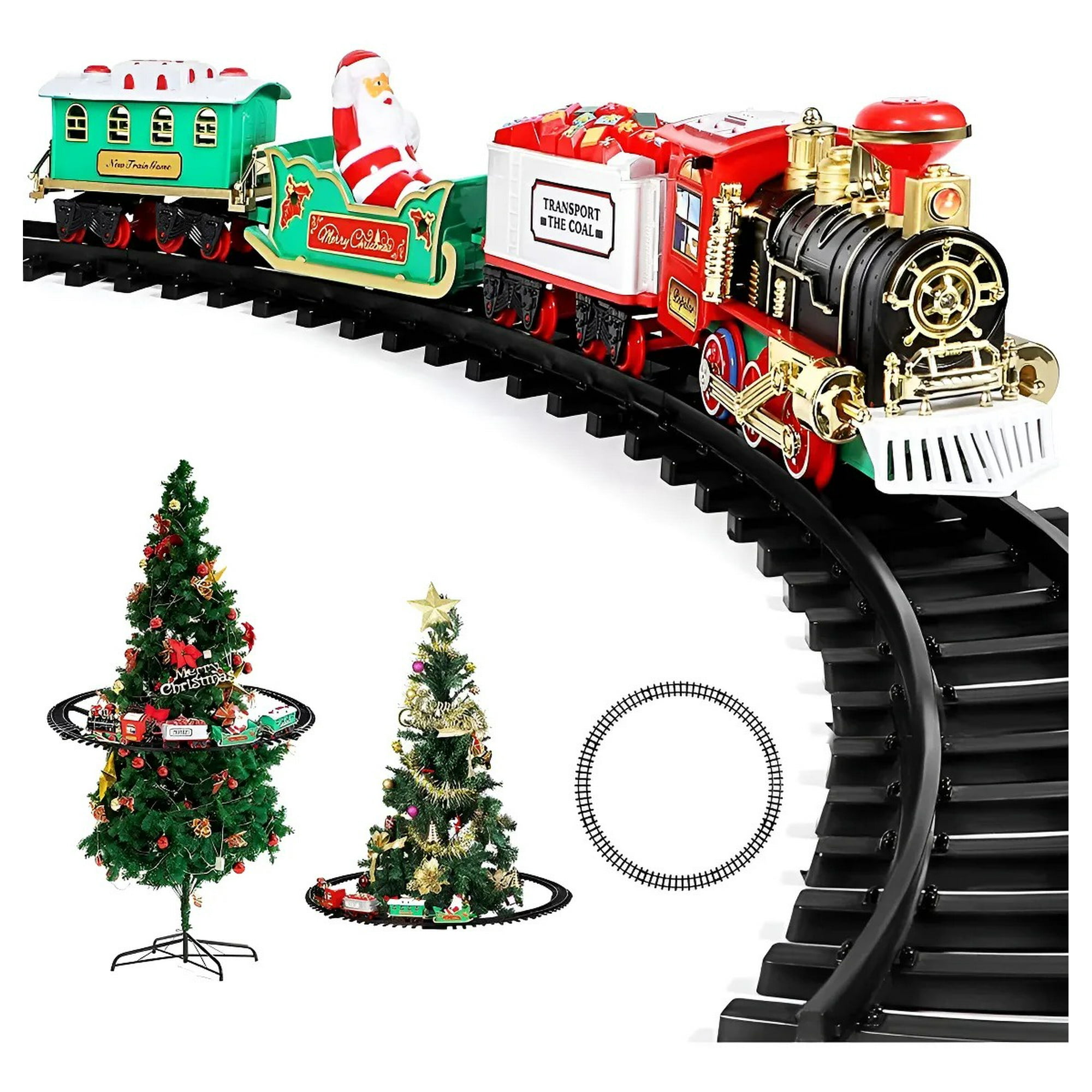 Genérica - Juego De Tren Navidad Alrededor Del Árbol De Sonidos Luz 90cm Con Sonidos Luz