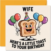 Tarjeta De Felicitación Stuff4 A Little Toast To You Happy Birthday Wife