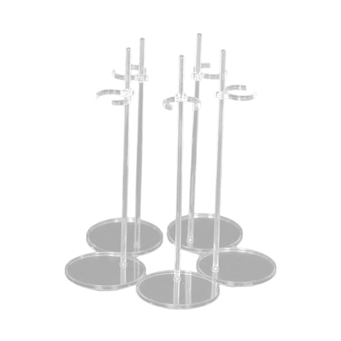 Magideal - 5X Soporte De Exhibición De Soporte De Muñeca Transparente Acrílico, Soporte De Modelo De Muñeca De Niña De Apoyo Para Accesorios De Figura De Acción