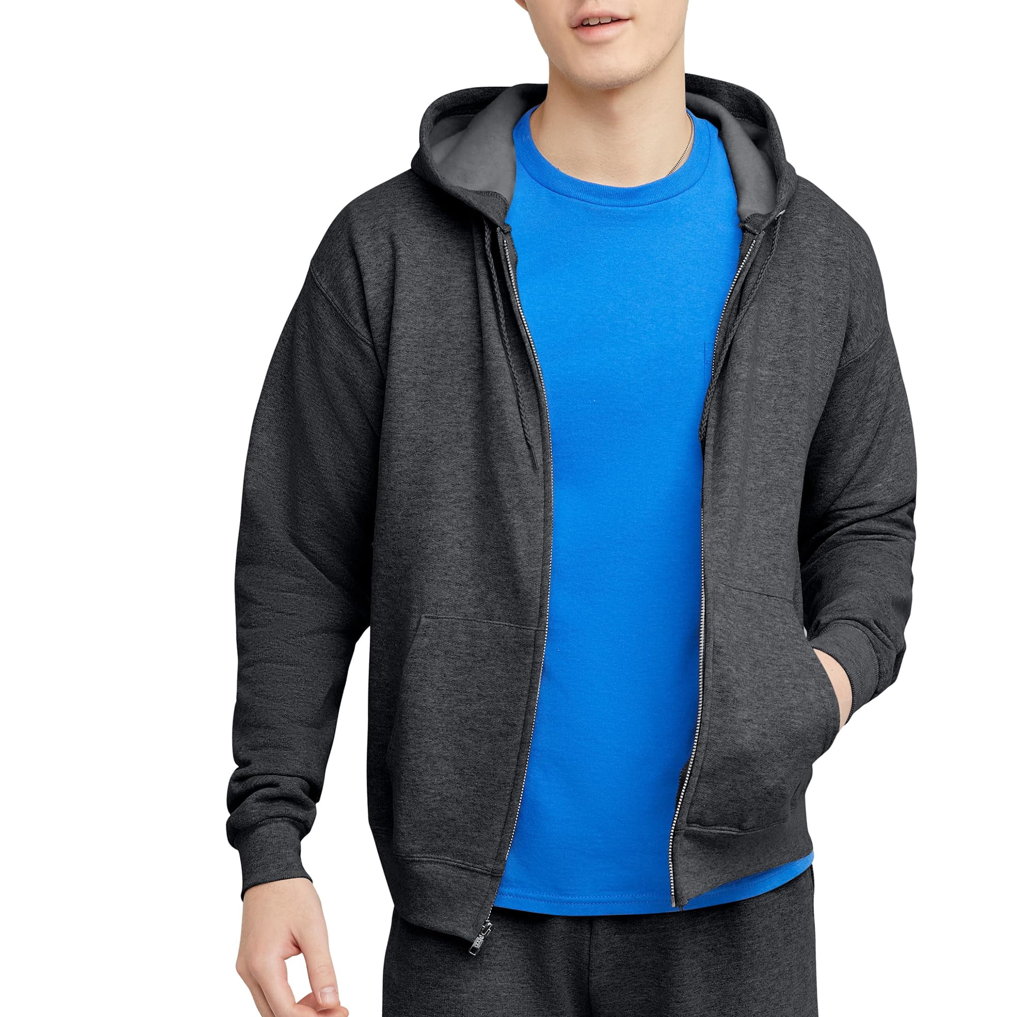 Sudadera Con Capucha Hanes Ecosmart De Forro Polar Con Cremallera Completa 3xl