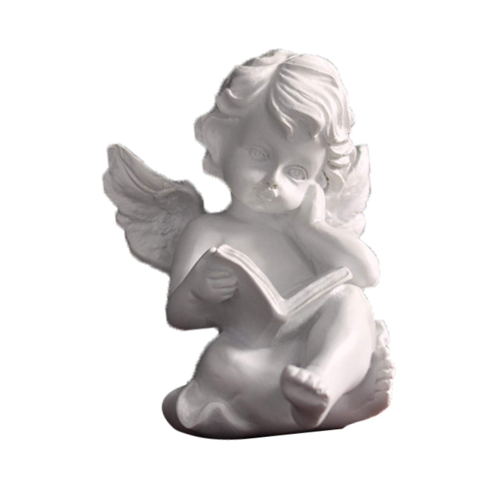 Bothyi - Estatua De Ángel, Regalo, Lectura, Libro, Escultura Para Estantería, Interior, Oficina