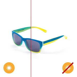 Delsol - Kids Solize Hello Suer - Azul Y Amarillo A Verde De Para Niños - Gafas De Sol
