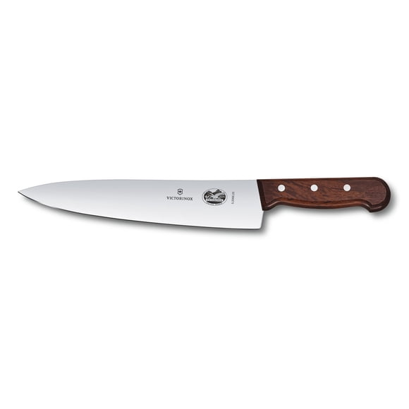 Cuchillo Cocina Rosewood color Café. Hoja 25 cm. Victorinox