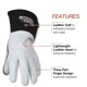 thumbnail image 2 of Guantes de soldadura Lincoln Electric Grain Leather TIG K2981-L, 2 of 5